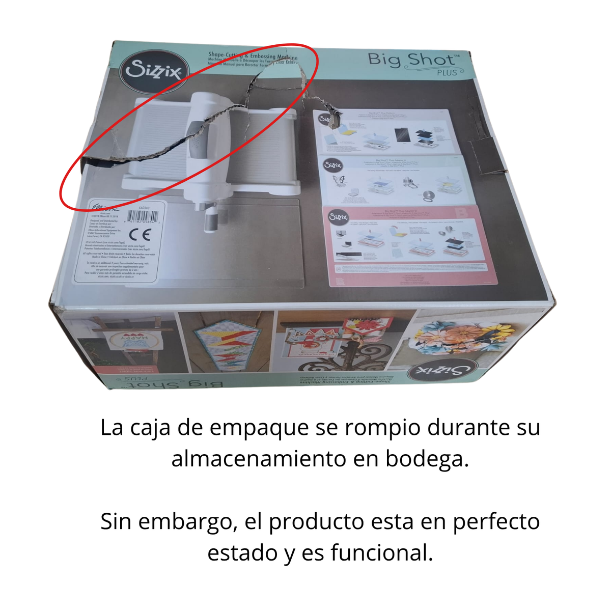 EA Big Shot PLUS White &amp; Gray Machine / Máquina de Corte y Grabado Suajadoras / Troqueladoras Sizzix