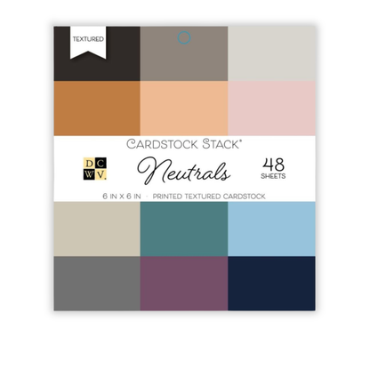 Single-Sided Cardstock Stack Neutrals / Block de Cartulina Texturizada Neutrales