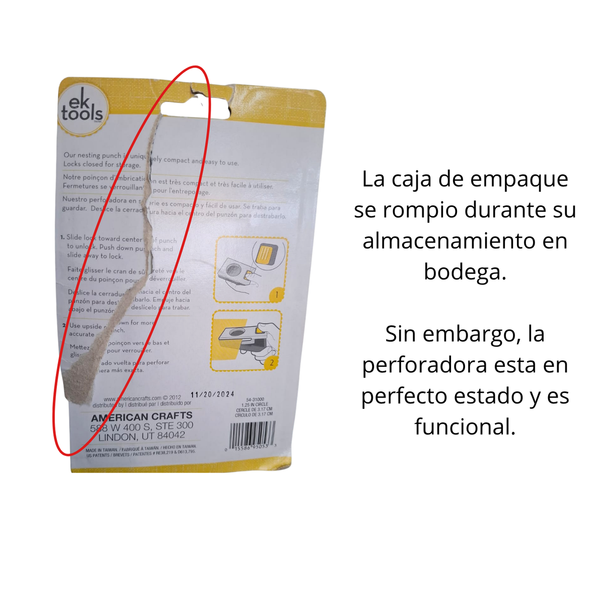 EA Slim Punch Circle 1 1/4" / Perforadora de Círculo de 3.17 cm Perforadoras Ek Success