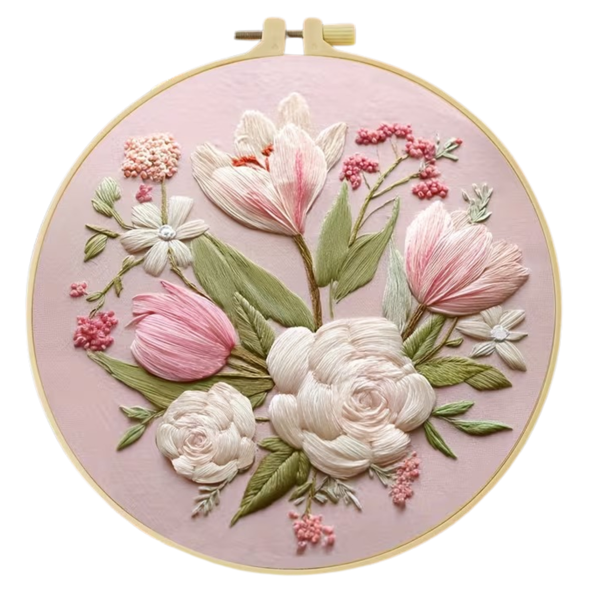 Kit Bordado Floral Pattern Embroidery Kit 20cm Costura Dowdell
