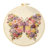 Kit Bordado Flourishing Flowers and Butterflies Embroidery Kit 20cm Costura Dowdell