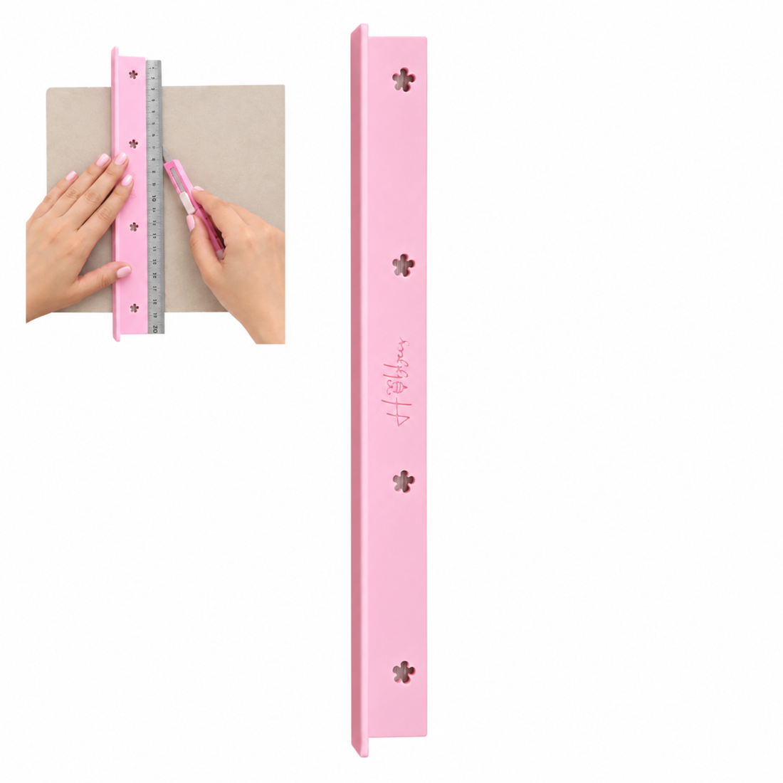 Guia Soporte Rosa para Regla 30 cm