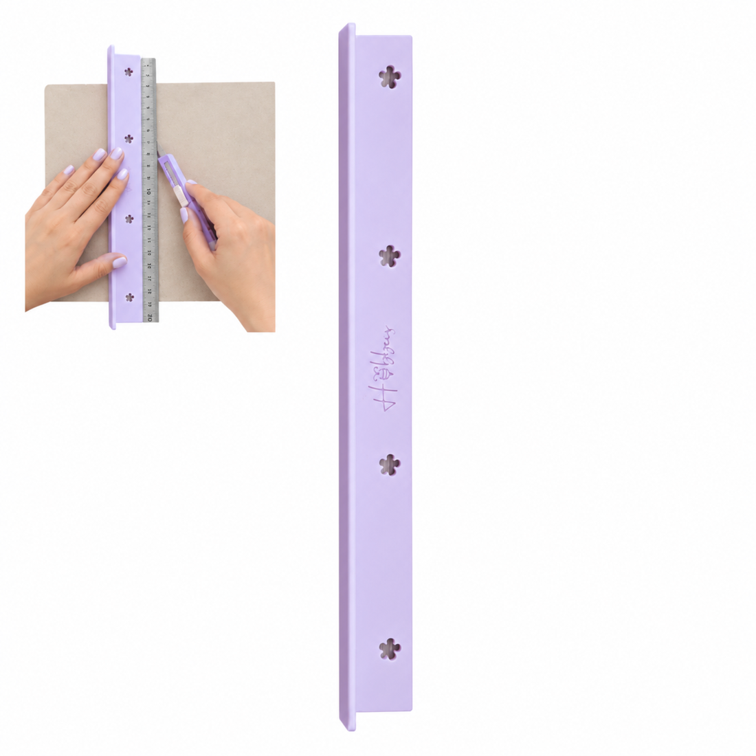 Guia Soporte Lila para Regla 30 cm