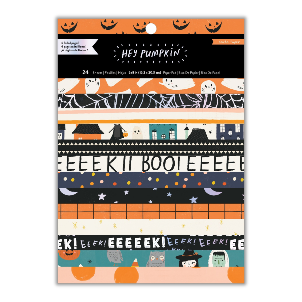 Hey Pumpkin Paper Pad 6x8" / Block de Papel Halloween Papel American Crafts