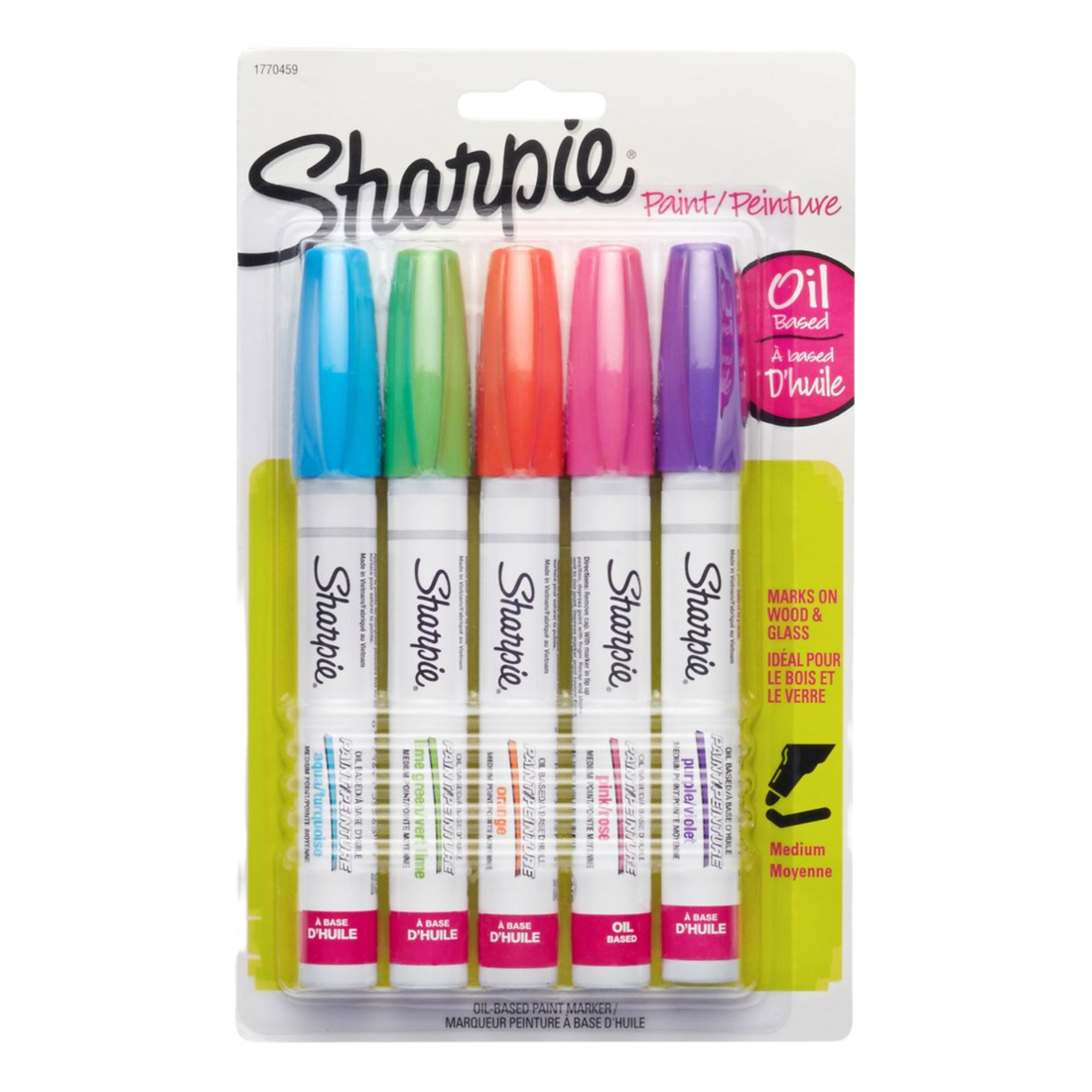 Medium Point Oil-Based Markers / 5 Marcadores de Colores Sharpie