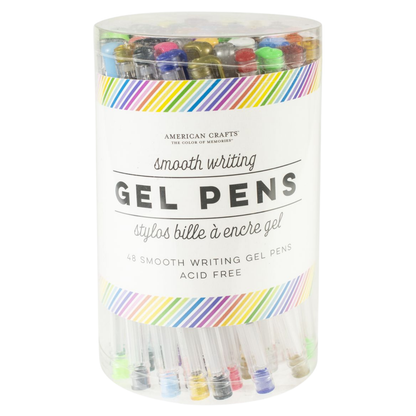 Office Gel Pens Tube / 48 Plumas Gel de Colores