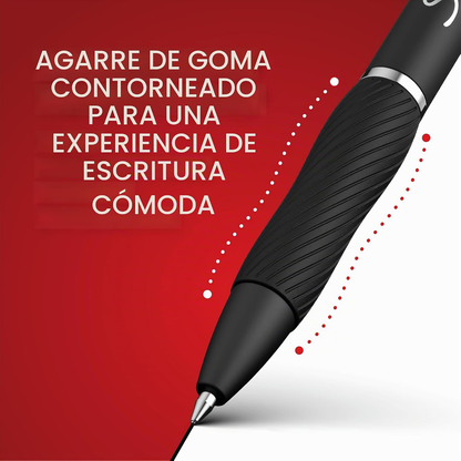 Bold Point S-Gel Pens / 4 Plumas de Gel Negro