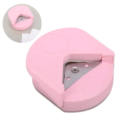 Mini Perforadora Redondeadora de Esquinas Rosa