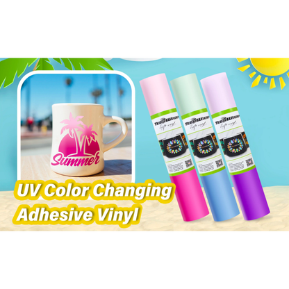 UV Light Pink Vinyl / Vinil Adhesivo Rosa Cambia de Color con la Luz Solar Viniles Teckwrap