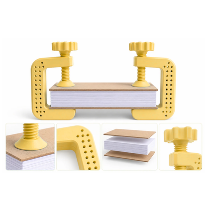 Set de 2 Mini Prensas Amarillo para Encuadernación Encuadernacion Hobbees