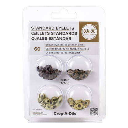 Standard Eyelets Aluminum Brown / Ojillos Estándar Cafés Eyelets, Ojilos We R Memory Keepers