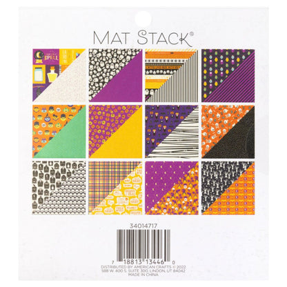 Cardstock Stack Boo Crew Gold Foil 6&quot; / Cartulina Doble Cara Halloween Papel DCWV