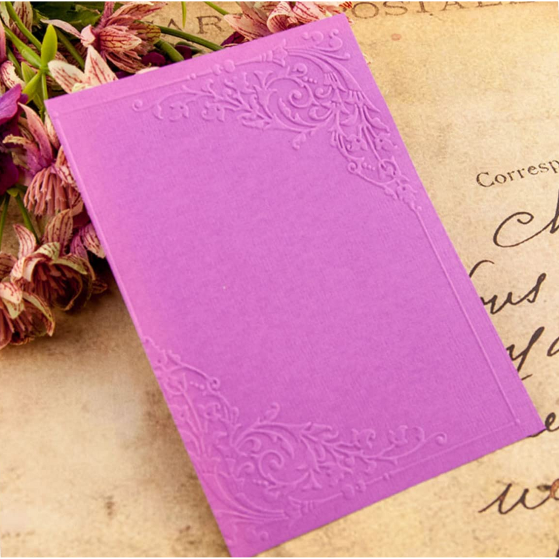 Folder de Grabado de Esquinas Floral Folders de Grabado Hobbees