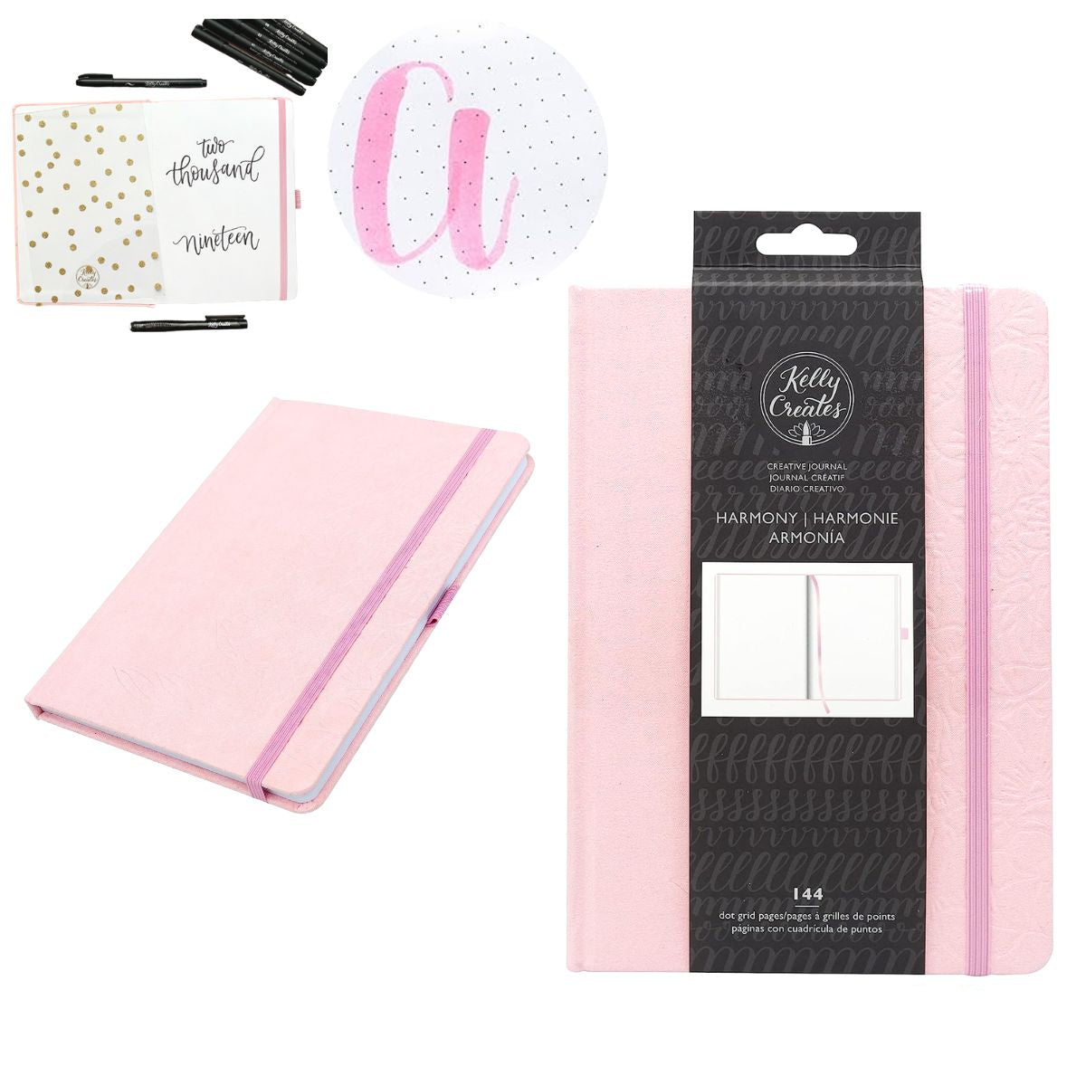 Creative Journal Harmony / Agenda Creativa Rosa Agendas y Journals Kelly Creates