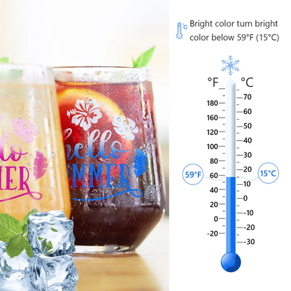 Clear Cold Color Changing Vinyl Sheets Pack / 6 Hojas De Vinil Transparente Cambia De Color Con Frío Descontinuado Teckwrap