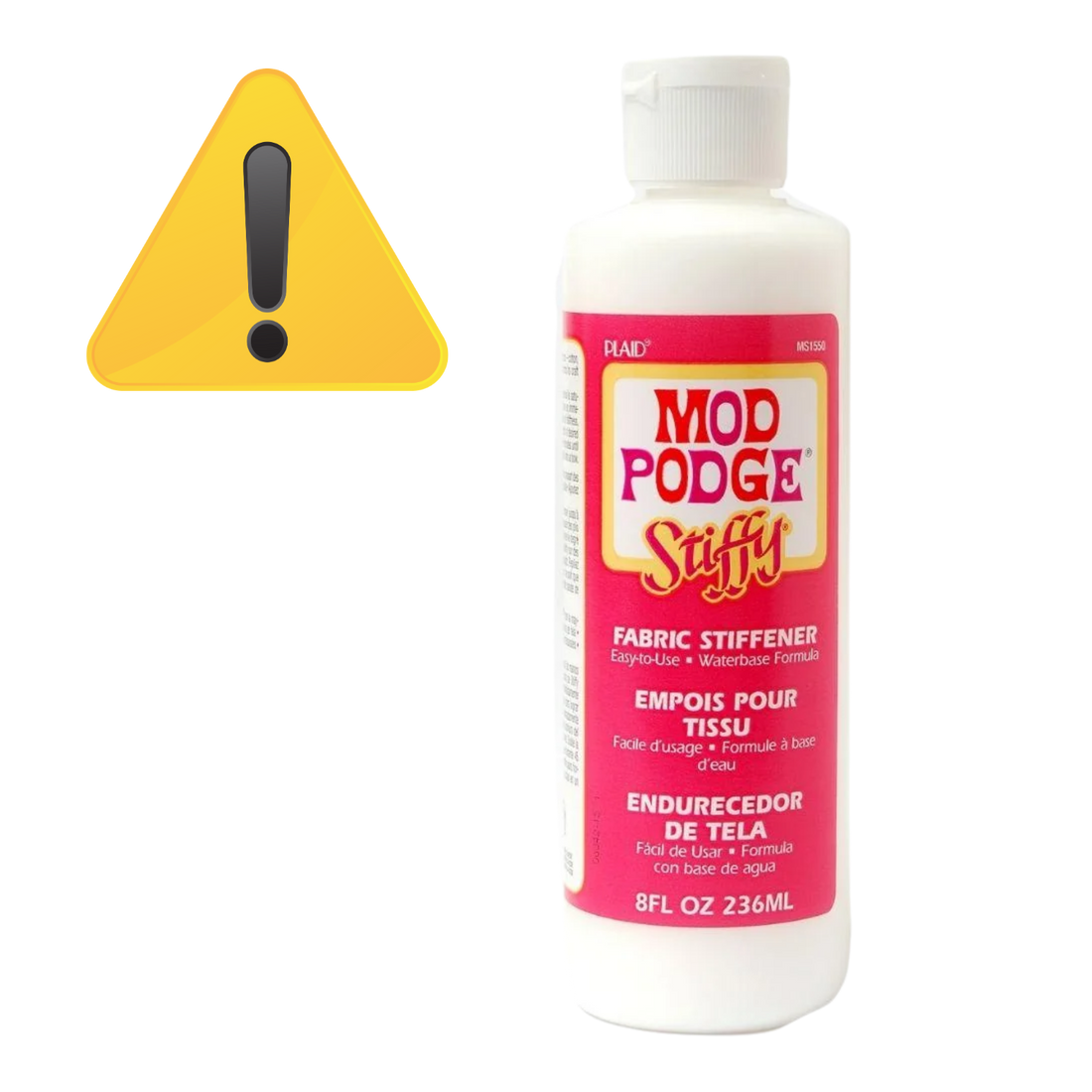 EA Mod Podge Stiffy Fabric Stiffener / Endurecedor de Telas Adhesivos / Pegamentos Plaid