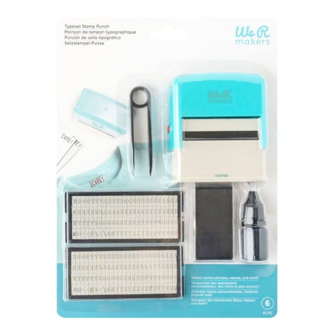 Typeset Stamp Punch Set / Kit De Sellos Tipográficos Personalizado Sellos We R Memory Keepers