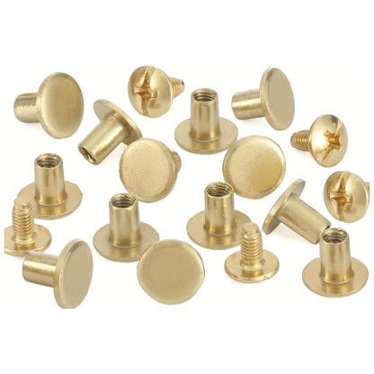 Tornillo Chicago SR Dorado para Encuadernación 6mm Encuadernacion Hobbees