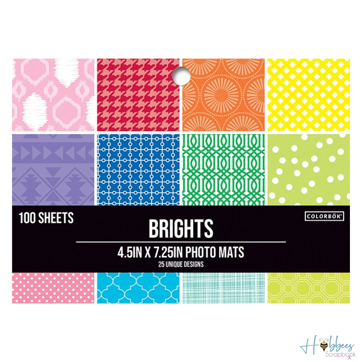 Colorbok Photo Mats Brights / Block de Papel Decorativos 4"