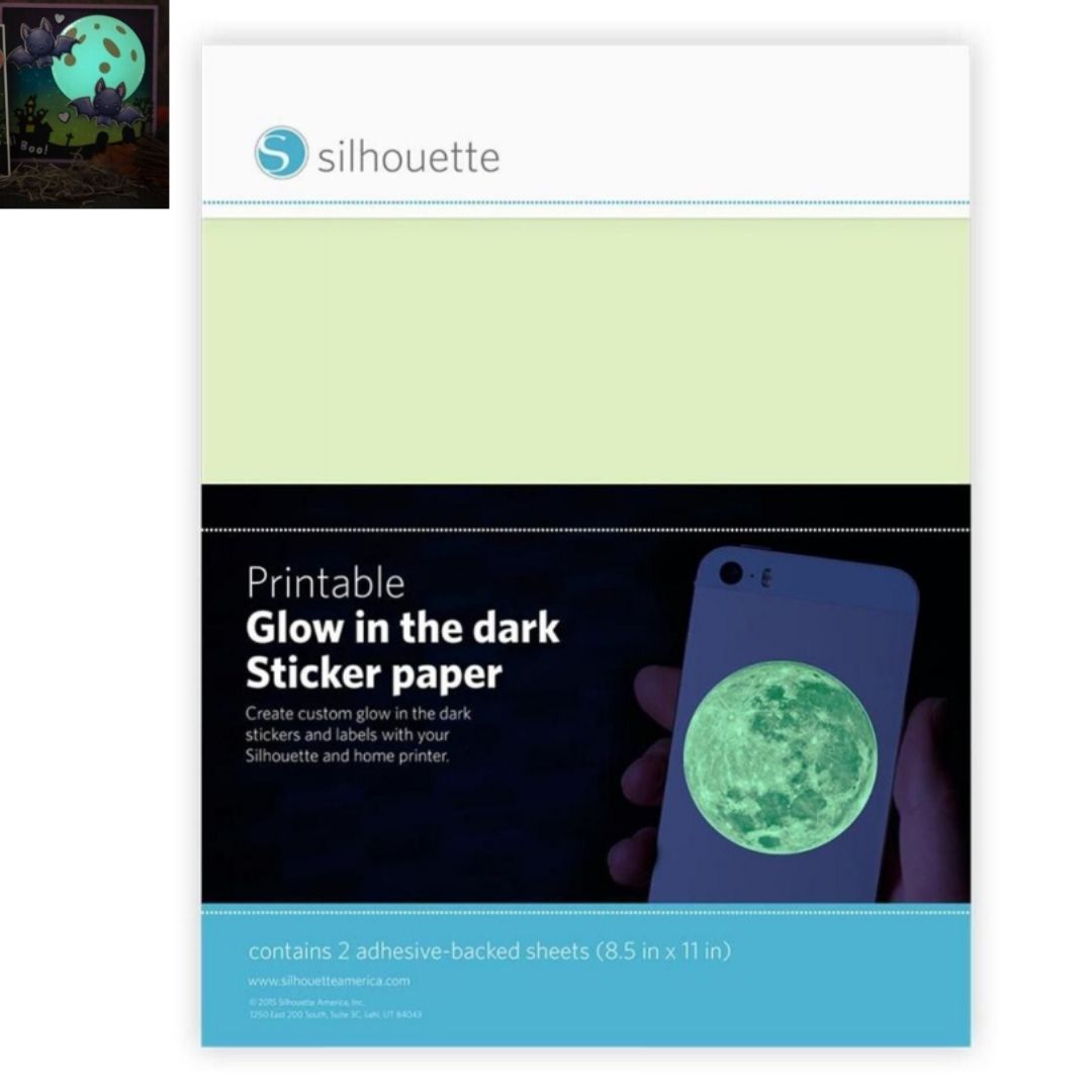 Printable Glow in the Dark Sticker Paper / Papel Adhesivo Imprimible Brilla en la Oscuridad Acetato y Especializados Silhouette