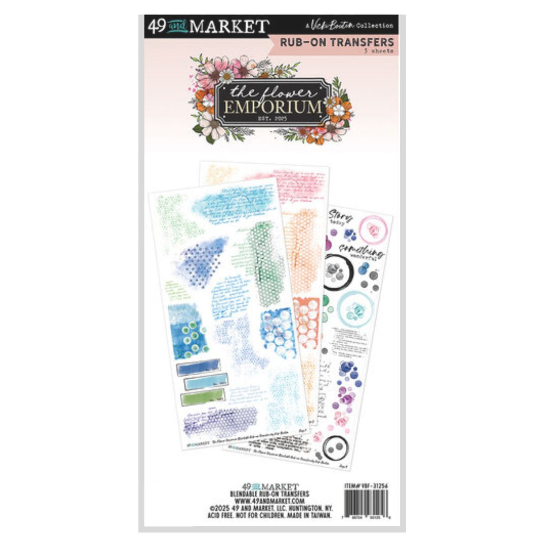 The Flower Emporium Rub-on Transfers / Transferencias Para Frotar Combinables Tintas 49 and Market