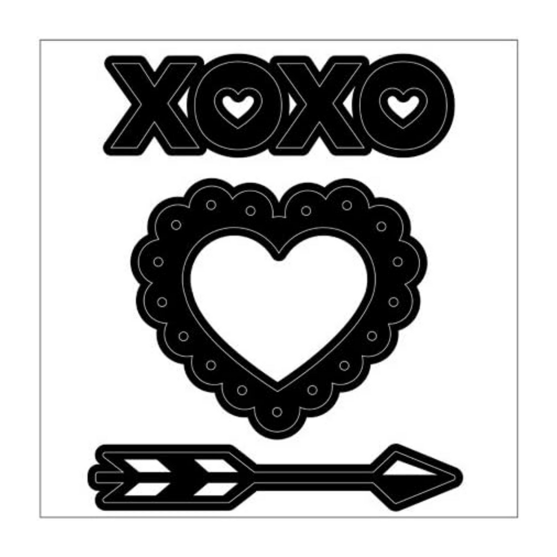 Love Theme Embossing and Cut / Suaje de Corte y Realce Amor Dados de Corte / Suajes / Troqueles Darice