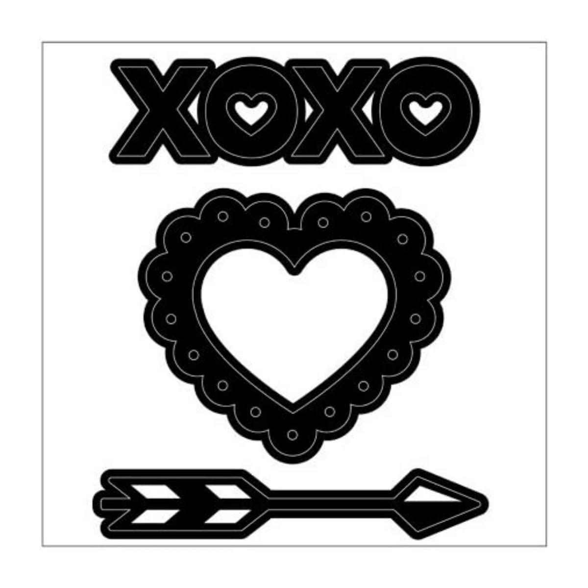Love Theme Embossing and Cut / Suaje de Corte y Realce Amor Dados de Corte / Suajes / Troqueles Darice