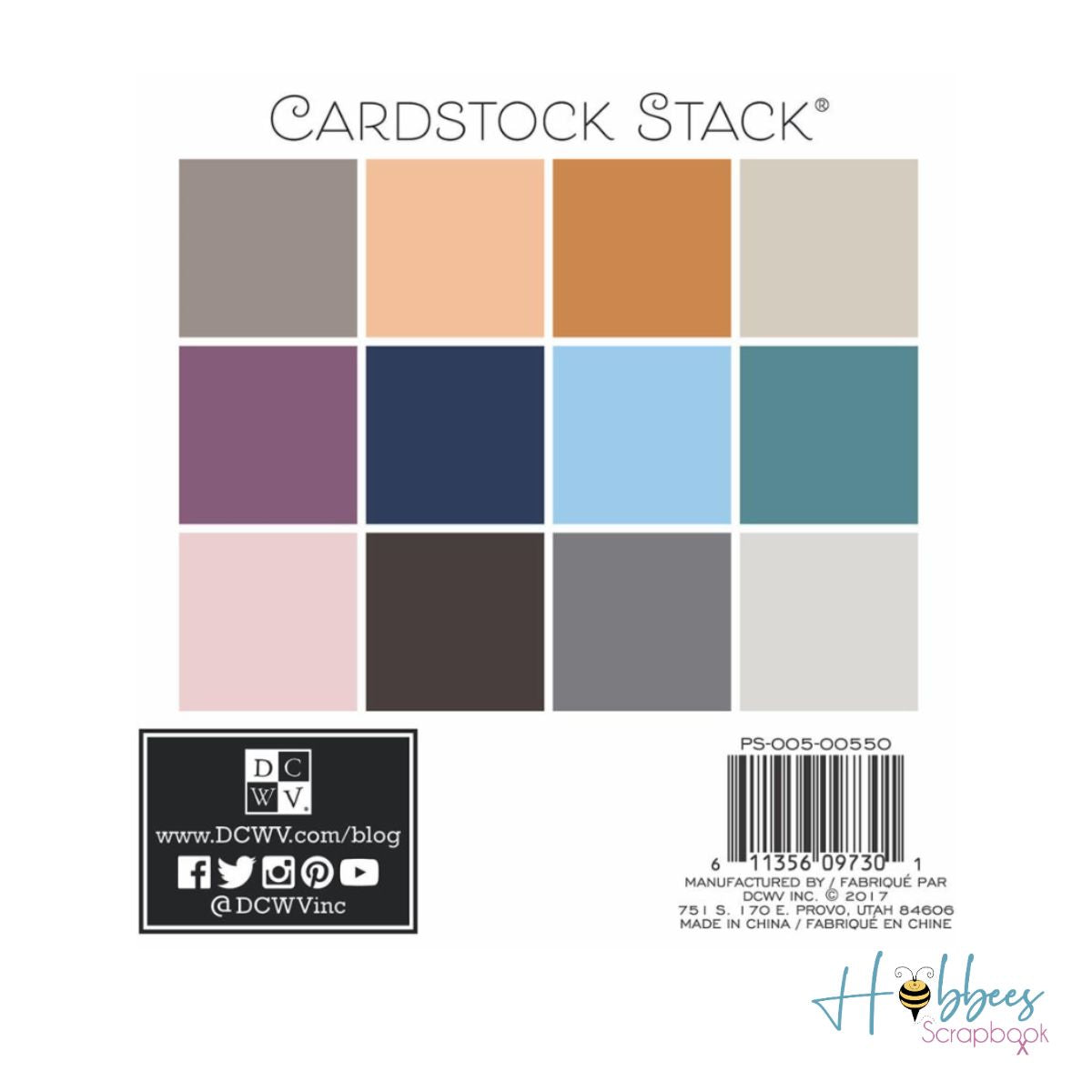 Single-Sided Cardstock Stack Neutrals / Block de Cartulina Texturizada Neutrales Papel American Crafts