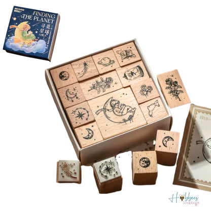 Wooden Rubber Stamps Little Prince  / Sellos de Goma El Principito Descontinuado Mr Paper