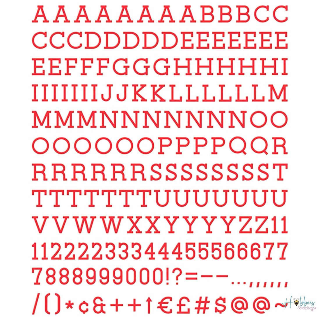 Letterboard Letters 1" / Letras Rojas para Tablero Tableros DCWV