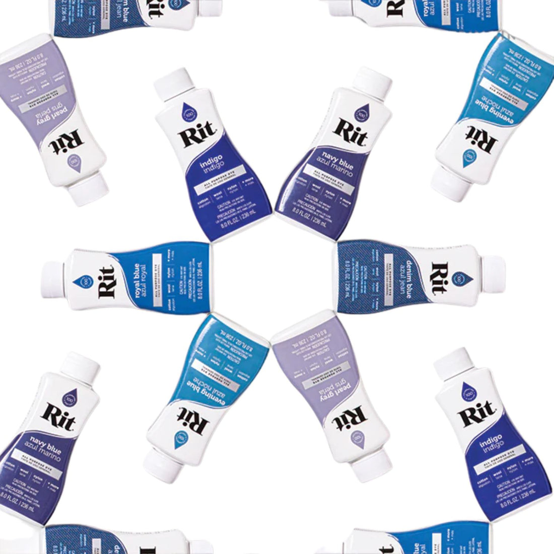 Rit Dye Liquid Navy Blue / LÃquido para Teñir Azul Marino Pintura para Tela Rit