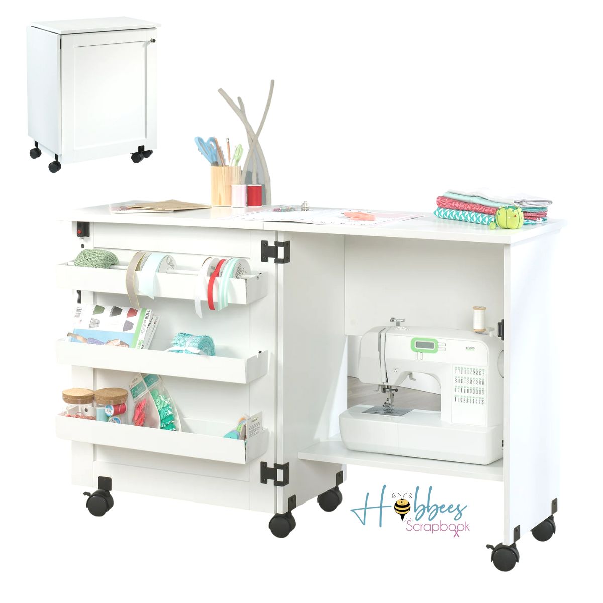 Rolling Sewing Cart Storage / Mueble para Manualidades con Ruedas Almacenamiento y Organización Sauder