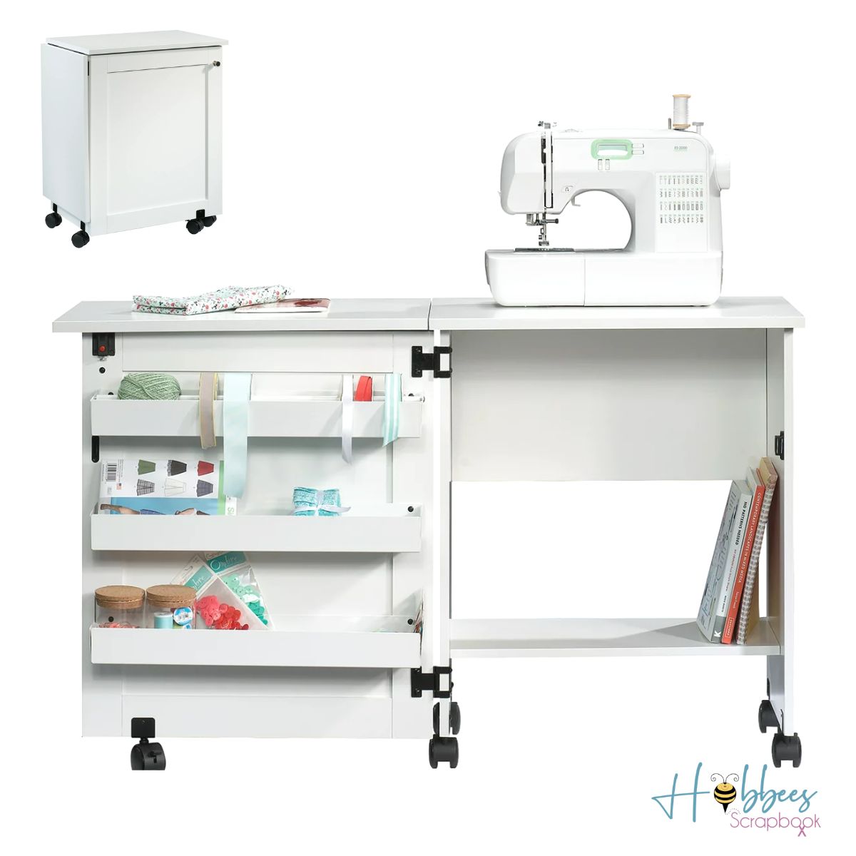 Rolling Sewing Cart Storage / Mueble para Manualidades con Ruedas Almacenamiento y Organización Sauder