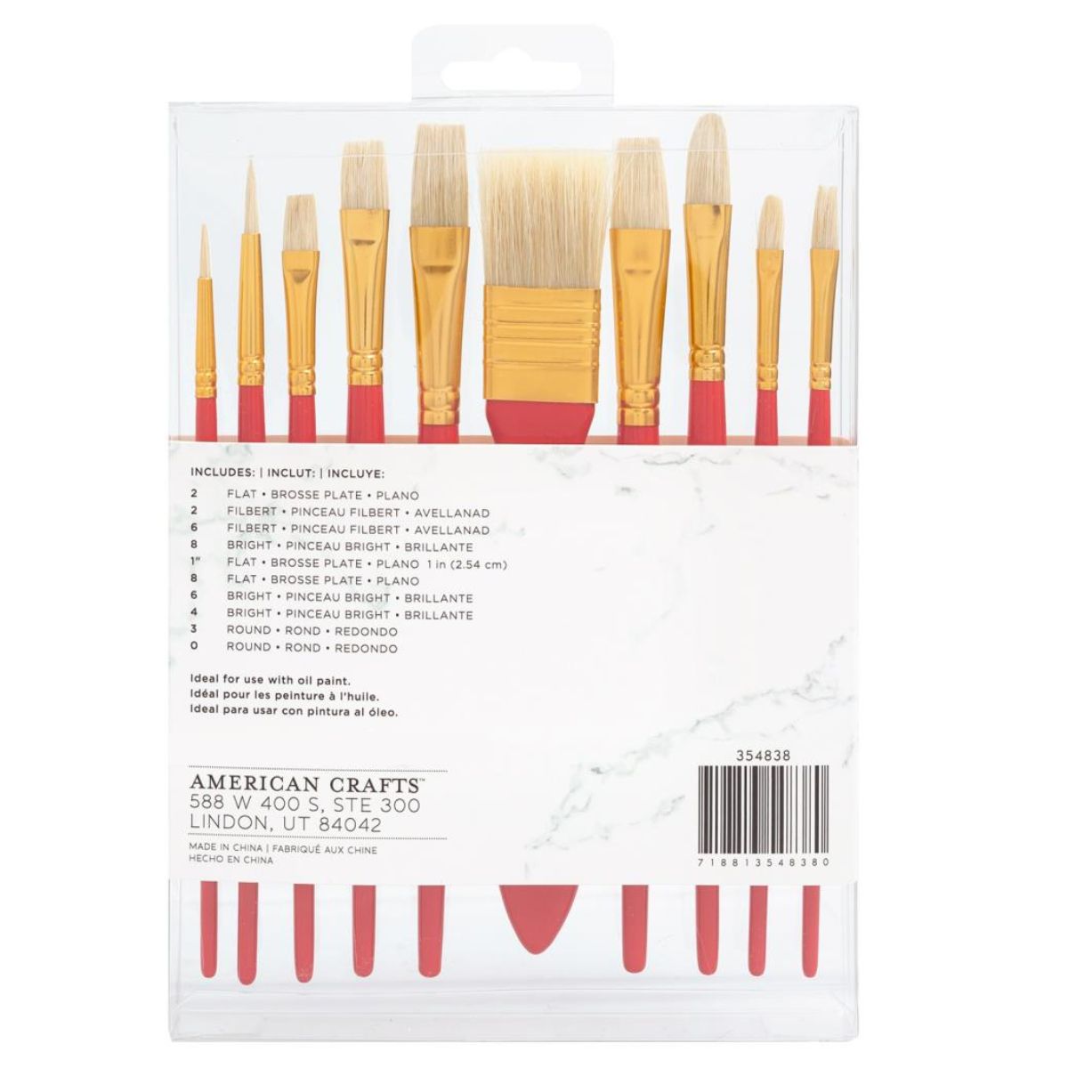 Oil Paint Hoghair Brushes / Pinceles de Pelo de Cerdo para Óleo Pinceles y Brochas Art Supply Basics