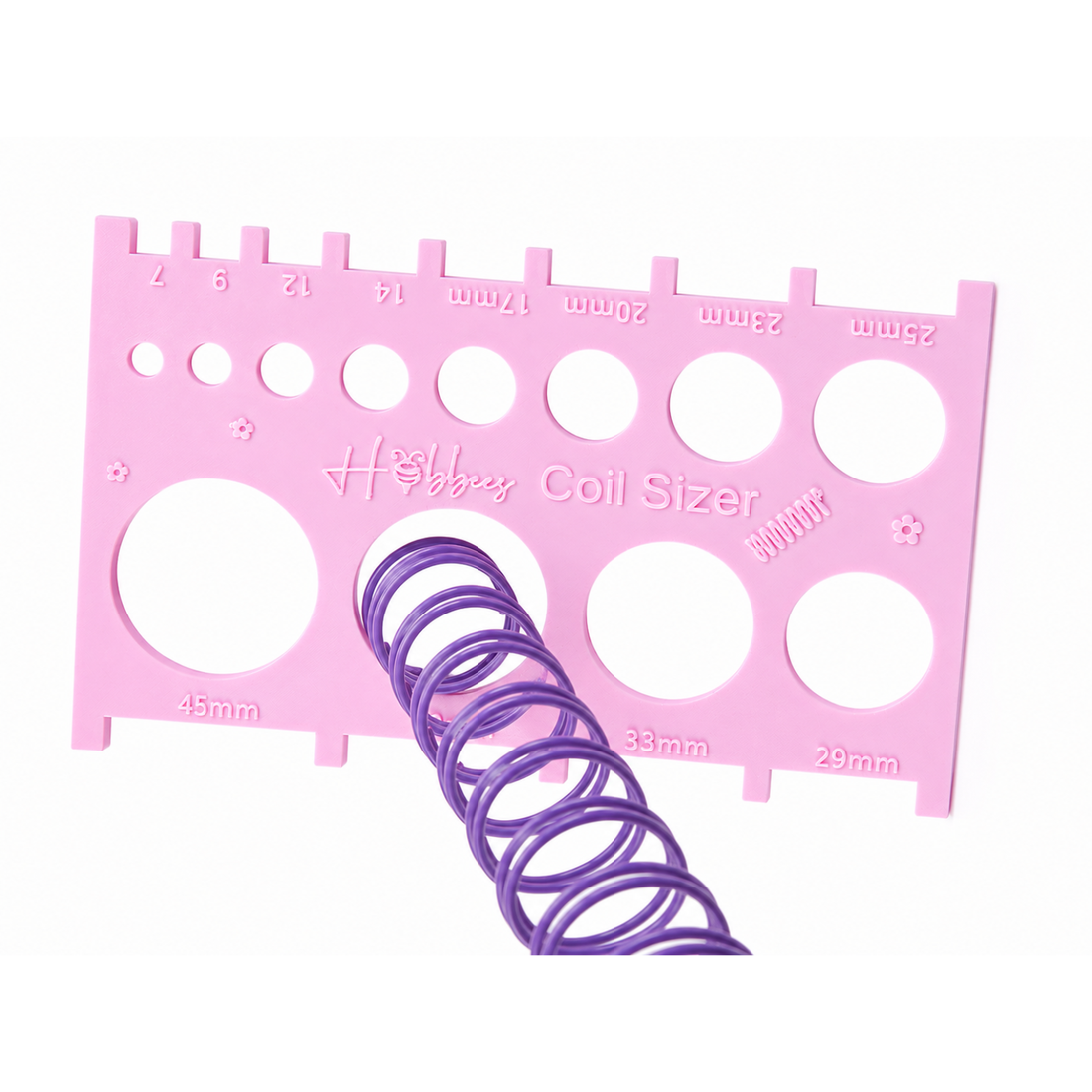 Guía Selector De Espiral Rosa Coil SIzer Encuadernacion Hobbees