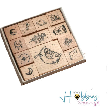 Wooden Rubber Stamps Little Prince  / Sellos de Goma El Principito Descontinuado Mr Paper