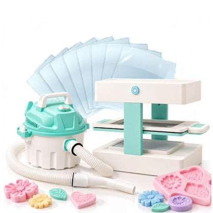Mold Press Máquina para Crear Moldes + Aspiradora + 10 Láminas para Termoformado para Hacer Moldes