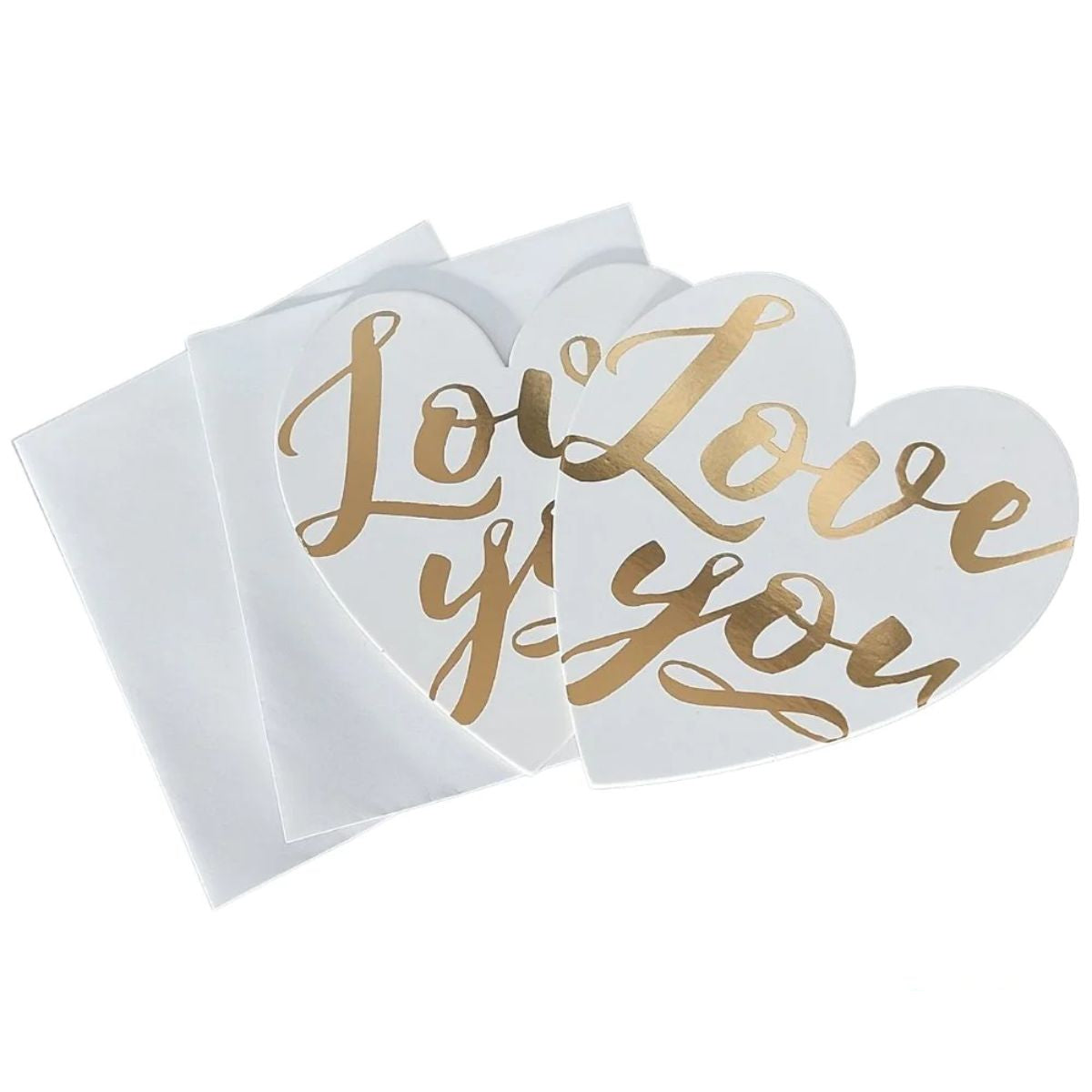 Cards &amp; Envelopes Heart Foil Gold / Tarjetas de Corazón y Sobre con Foil Dorado Kits / Sets Ms Sparkle &amp; Co