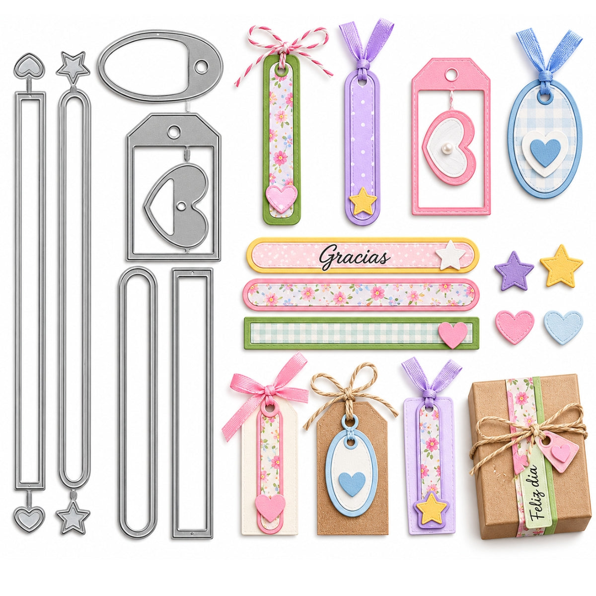 Set de Troqueles Etiquetas &amp; Detalles
