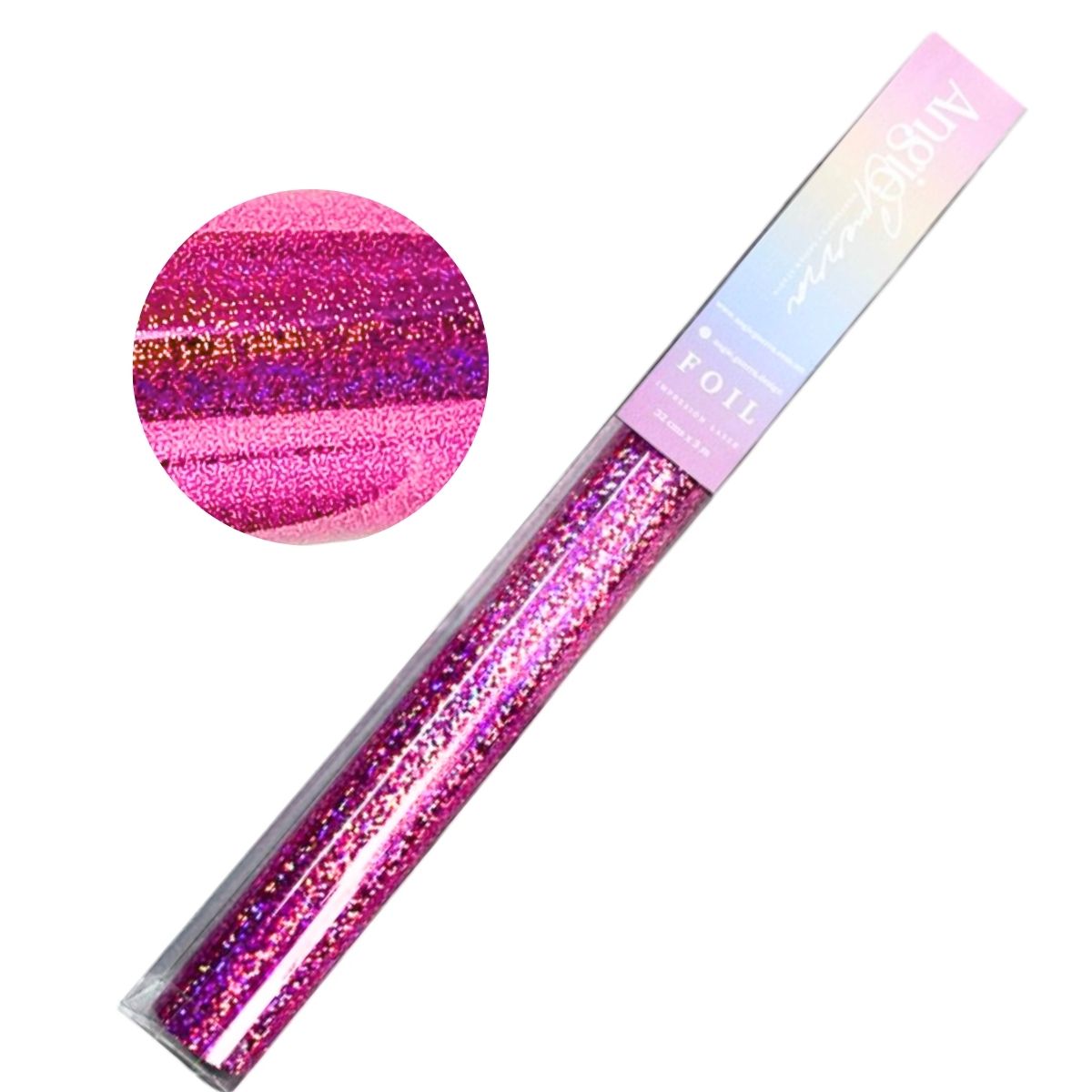 Foil para Tinta Toner Pink Confetti Holográfico 3m Foil Reactivo Angie Guerra