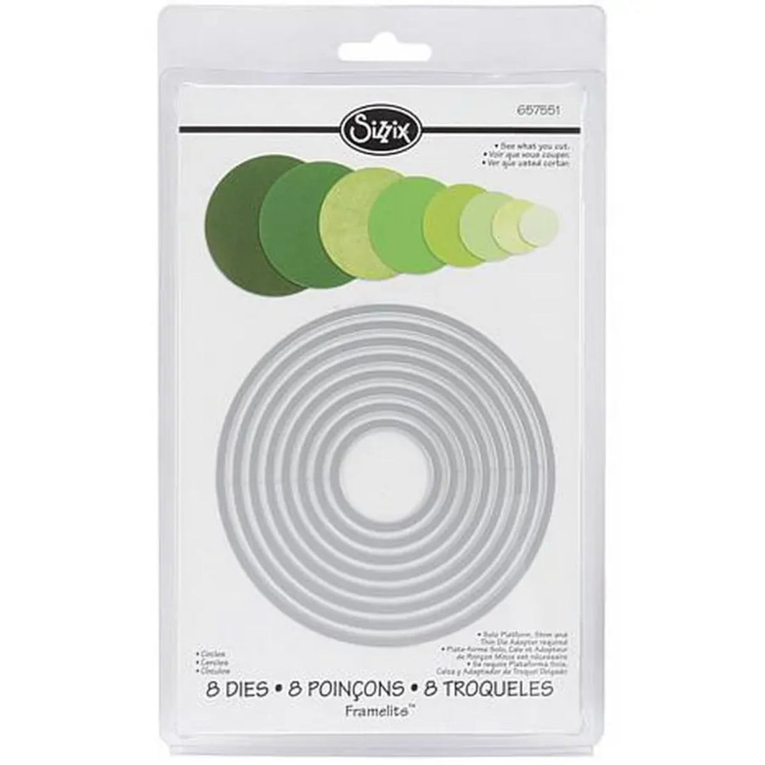 Circles Dies / Suaje de Corte de CÃrculos Lisos Dados de Corte / Suajes / Troqueles Sizzix