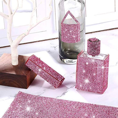 Hoja de Cristales Autoadhesiva Color Rosa Adornos / Embellishments Hobbees