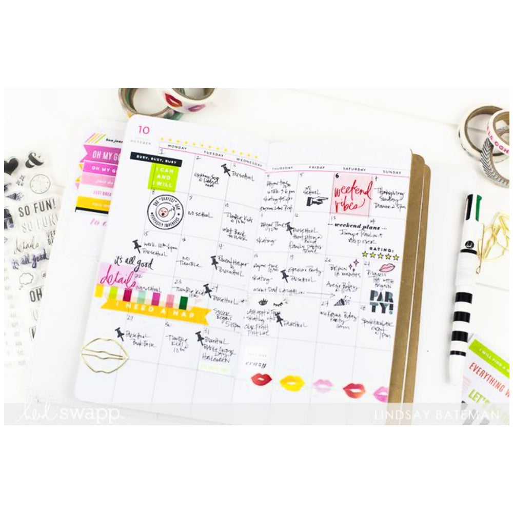 Memory Planner Pink Glitter / Kit de Agenda No Fechado Agendas y Journals Heidi Swapp