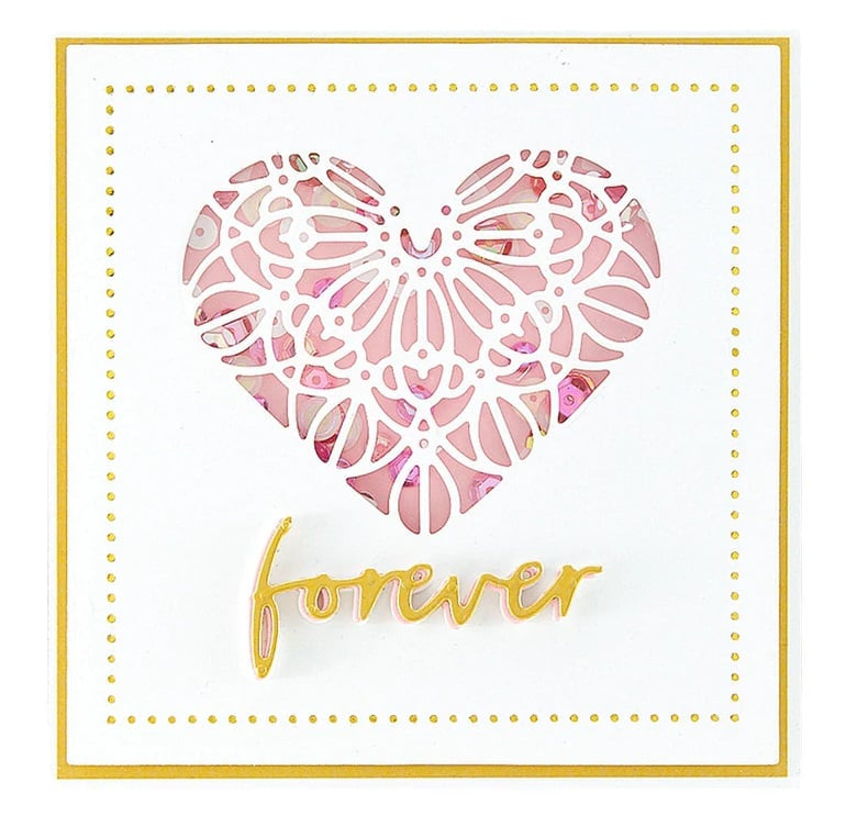 Forever Love Hearts Dies / Suaje de Corazones Dados de Corte / Suajes / Troqueles Spellbinders