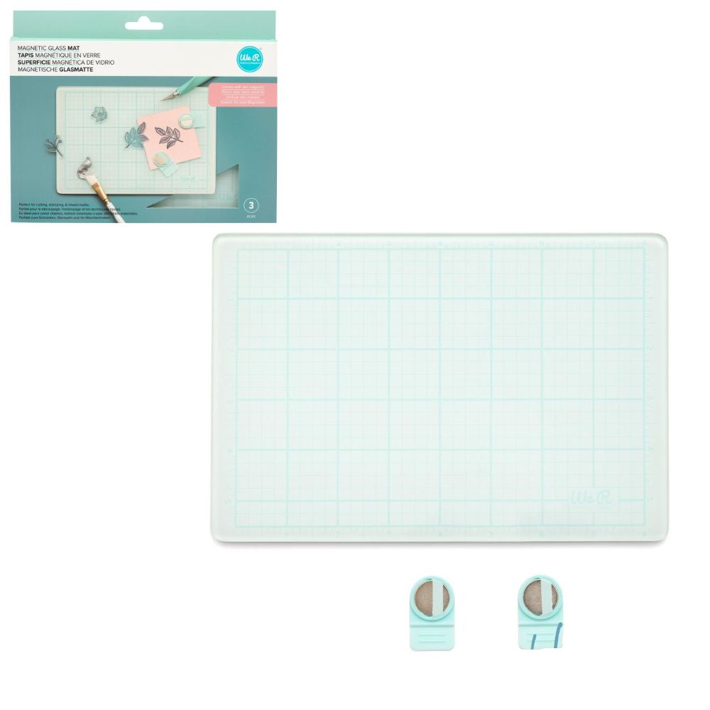 Magnetic Glass Mat 9&quot; x 6&quot; / Tapete magnético de vidrio Tapetes, Mats We R Memory Keepers