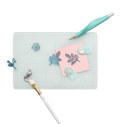 Magnetic Glass Mat 9&quot; x 6&quot; / Tapete magnético de vidrio Tapetes, Mats We R Memory Keepers