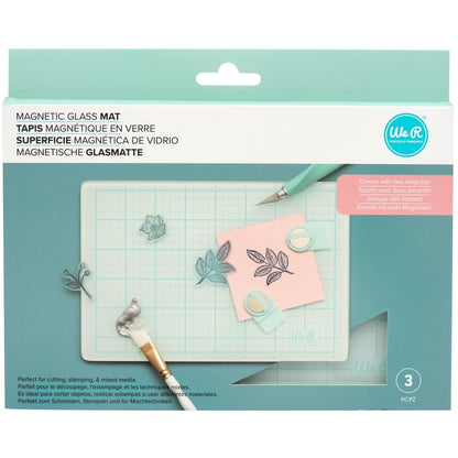 Magnetic Glass Mat 9&quot; x 6&quot; / Tapete magnético de vidrio Tapetes, Mats We R Memory Keepers