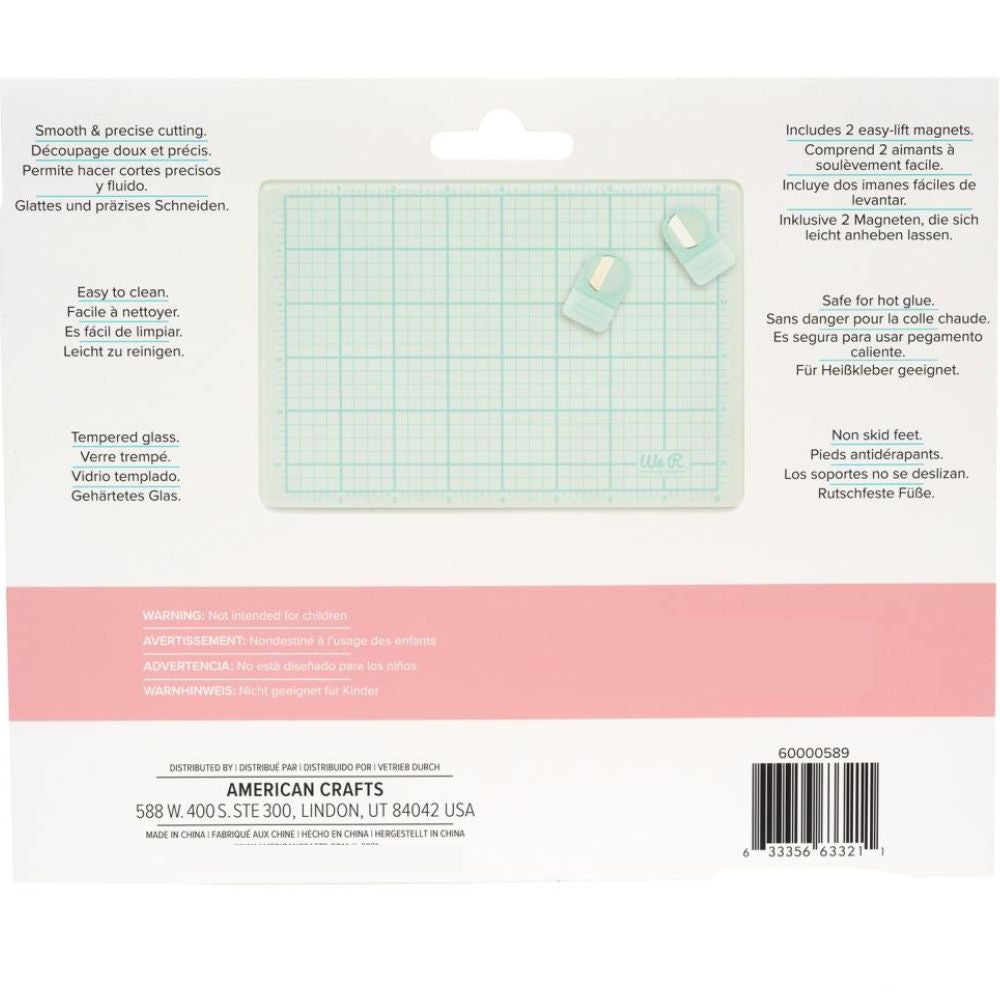 Magnetic Glass Mat 9&quot; x 6&quot; / Tapete magnético de vidrio Tapetes, Mats We R Memory Keepers