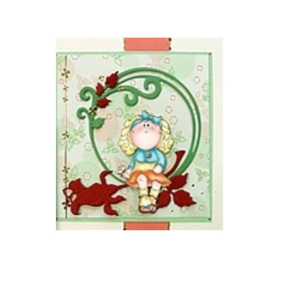 Flower Girl Clear Stamp / Sello de Polímero Niña con Flor Sellos Leane Creatief