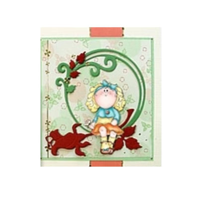 Flower Girl Clear Stamp / Sello de Polímero Niña con Flor Sellos Leane Creatief